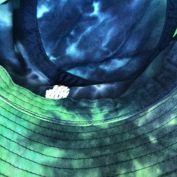 VTG SPORTSMAN Ciao Ciao Peace Bucket Hat Tie Dye 100% Cotton Cap Blue - Picture 4 of 6